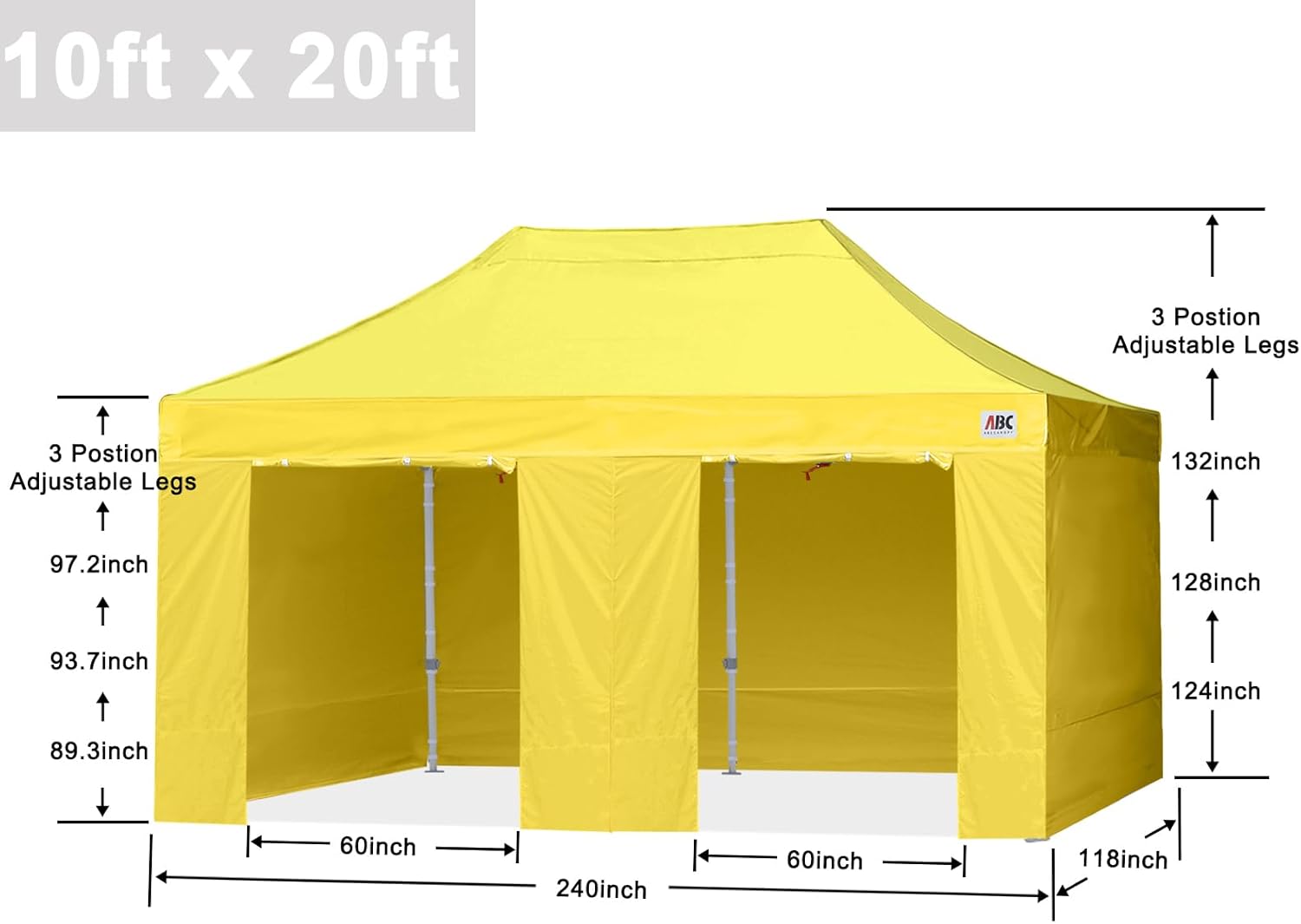 Easy Pop Up Canopy Tent 10×10 with Sidewalls
