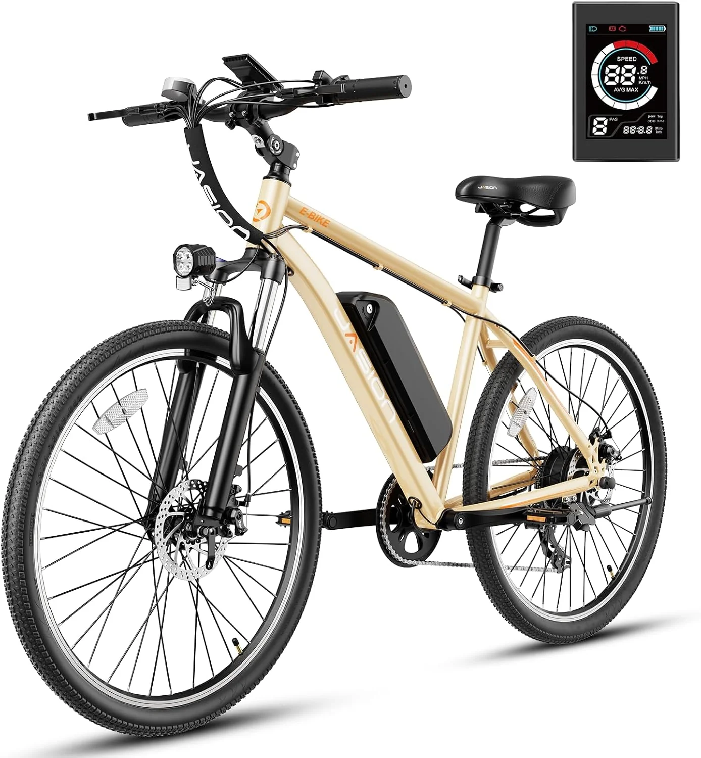 Electric Bike for Adults with Peak 500W Brushless Motor, 40Miles 20MPH Commuting Electric Mountain Bike with 360Wh Removable Battery, 7-Speed, 26