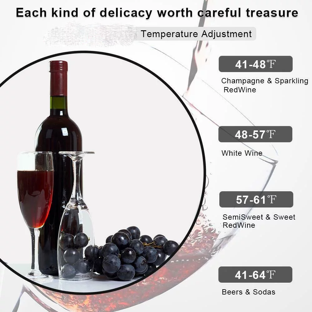 3.1 Cu ft 28 Bottles Compressor Wine Coolers Stainless Steel Door No Frost Wine Fridges Freestanding Champagne Cooler 110V Wine Cooler/Cabinet Small Beverage Refrigerator 28 Bottles Beer Bar Fridge