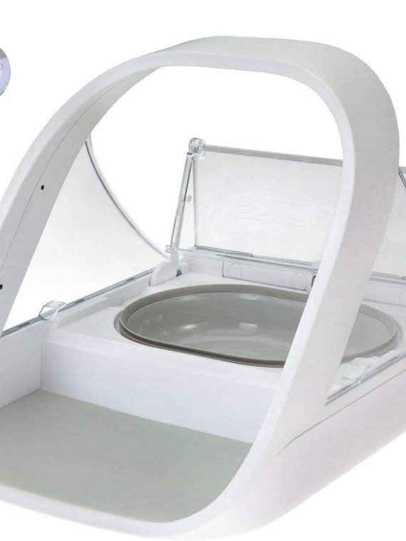 Automatic Pet Feeder -Microchip Pet Feeder – MPF001 – Suitable for Both Wet and Dry Food – Bonus eOutletDeals Pet Towel