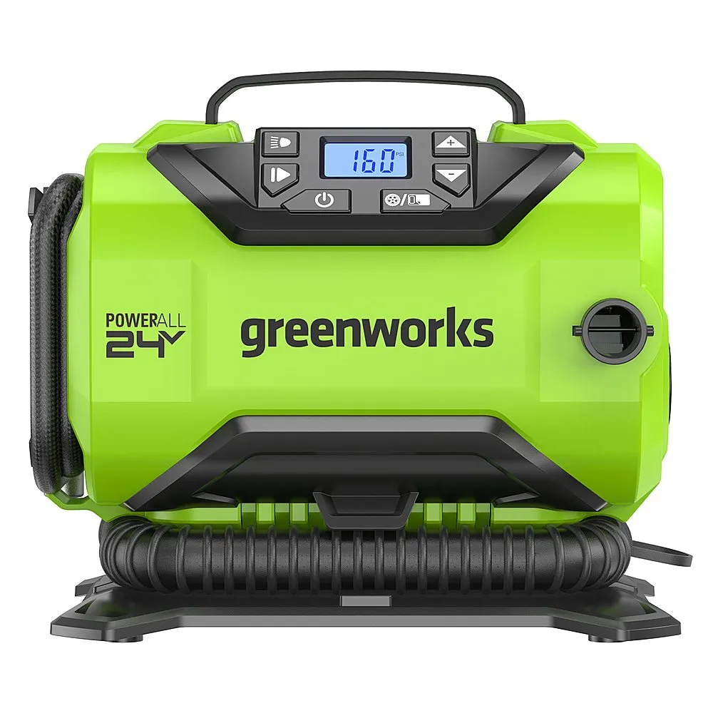 2026 24 Volt Battery Powered 160-PSI Inflator with 2.0 Ah USB-C Battery & Charger - Green