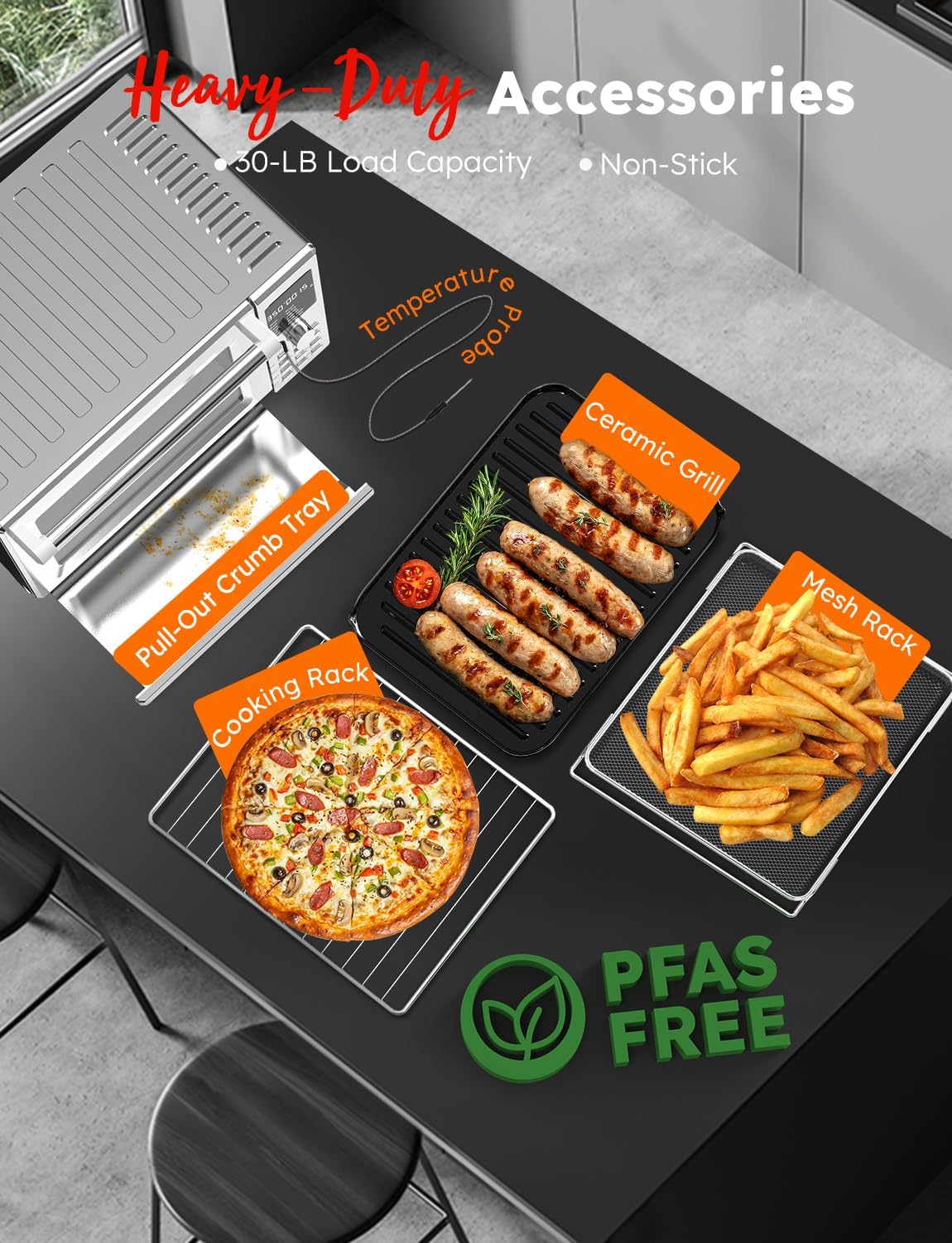 Bravo XL Pro Air Fryer Toaster Oven 30Qt Stainless Steel