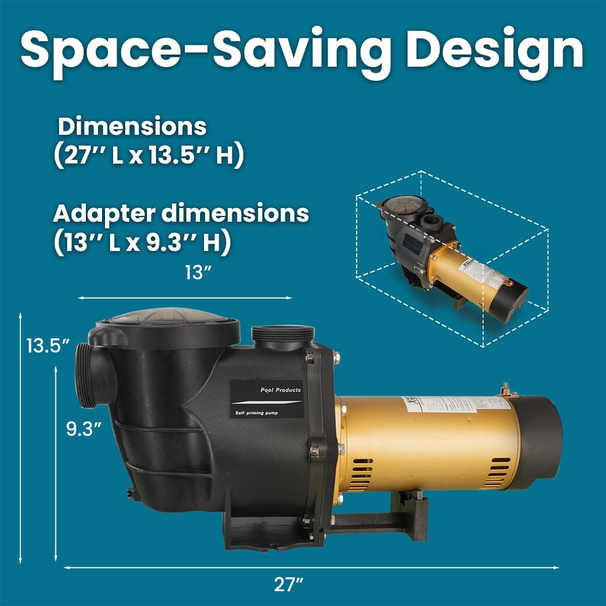 2Hp Variable Speed In-Ground Pool Pump 230V