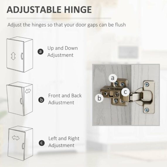 HOMCOM White Kitchen Pantry Cabinet with Adjustable Shelves, Freestanding Storage Cupboard