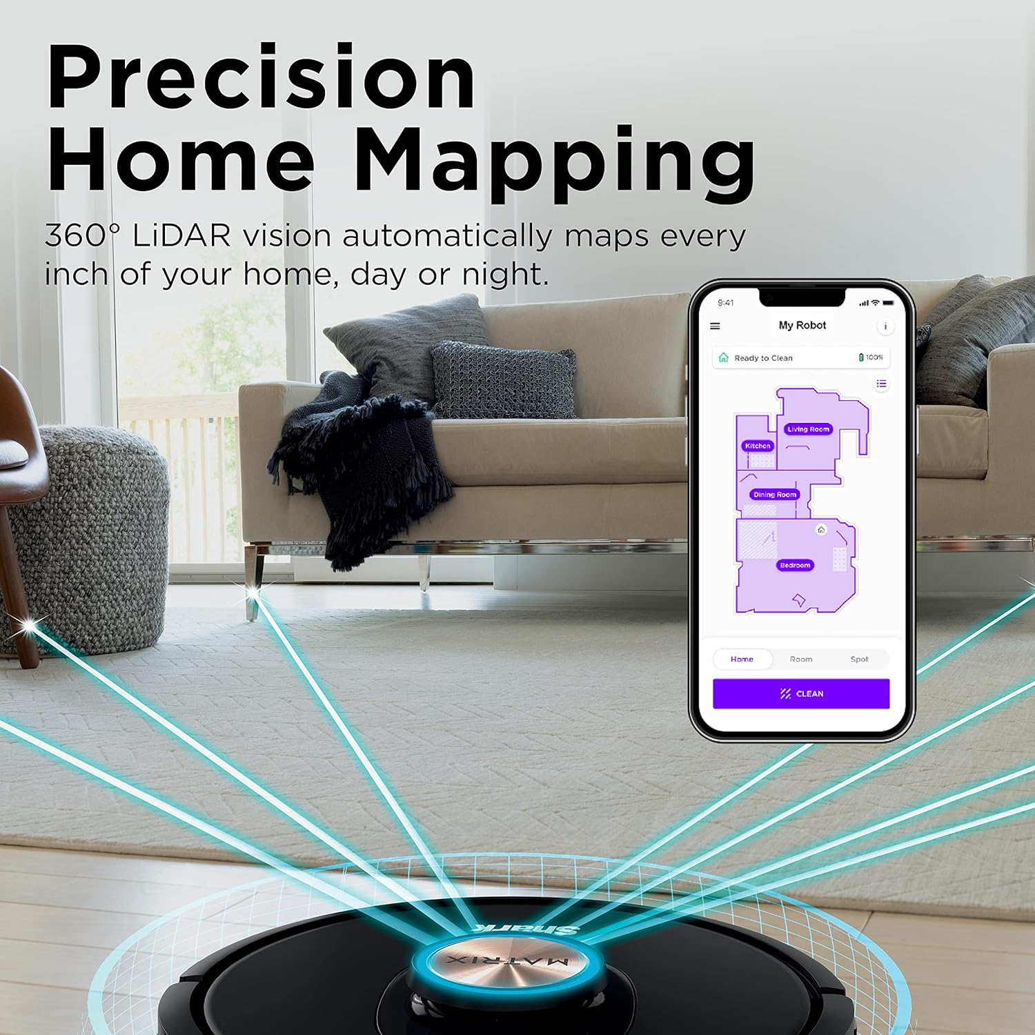 Iq Robot Vacuum – Bagless Self-Empty, Multi-Surface