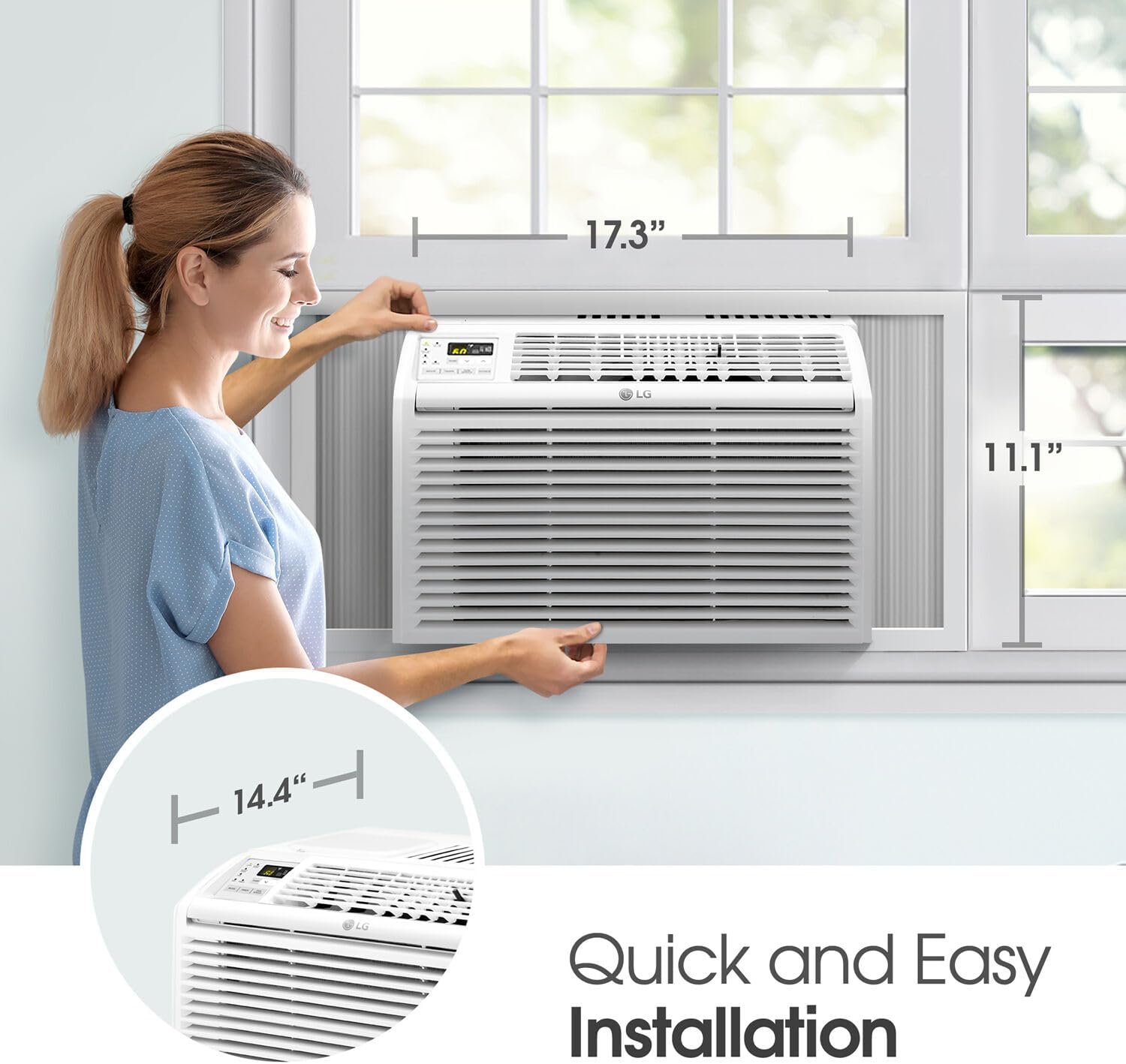 8,000 BTU Window Air Conditioner, Remote & Quiet