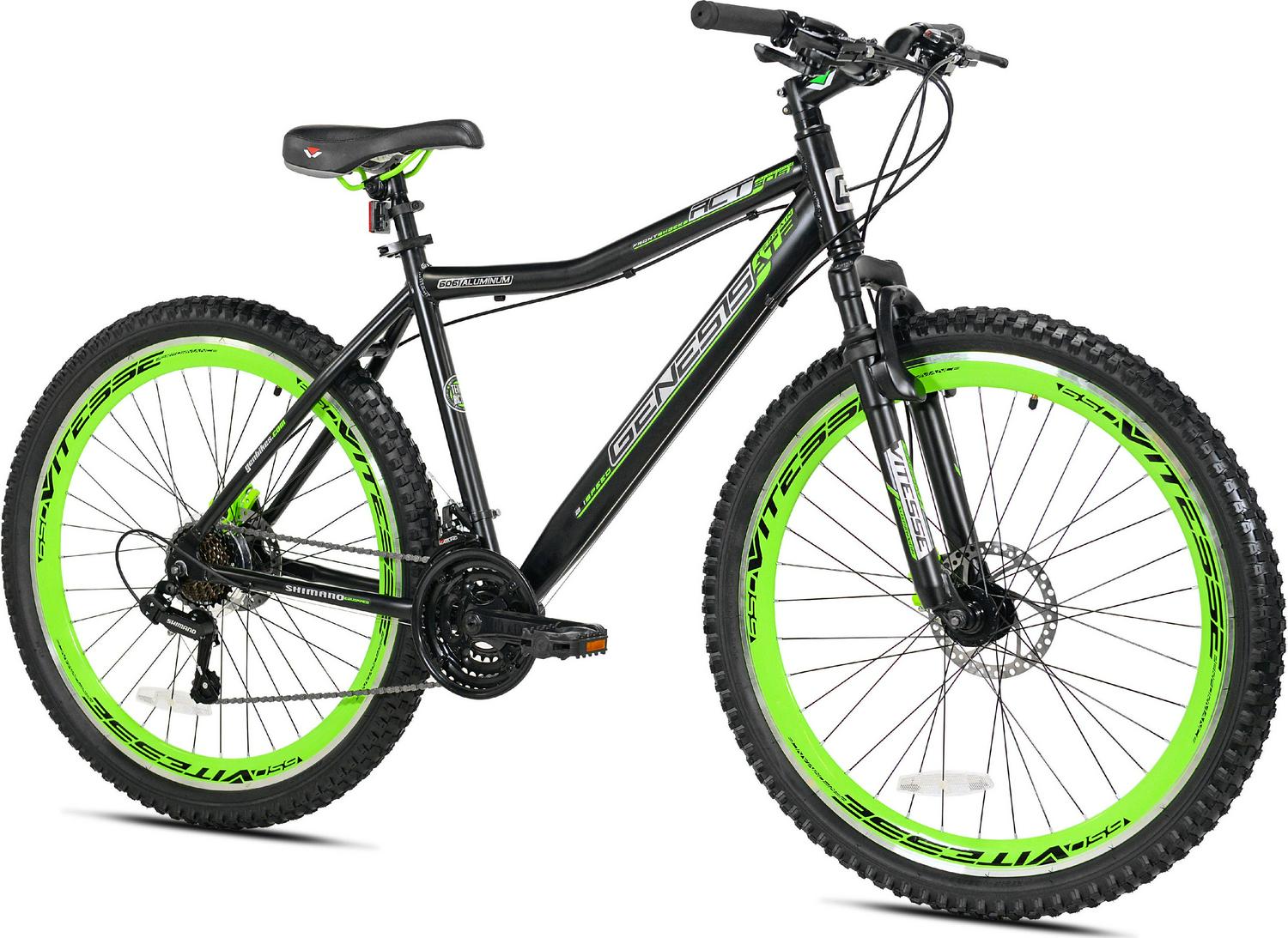 Genesis 27.5 RCT Mens Mountain Bike, Black/Green
