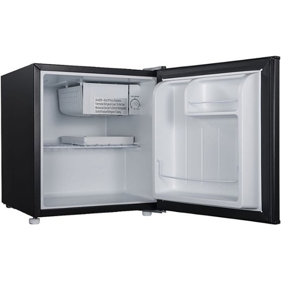 2026 1.7-Cu. Ft. Single-Door Mini Refrigerator with Half-Width Chiller Compartment Black