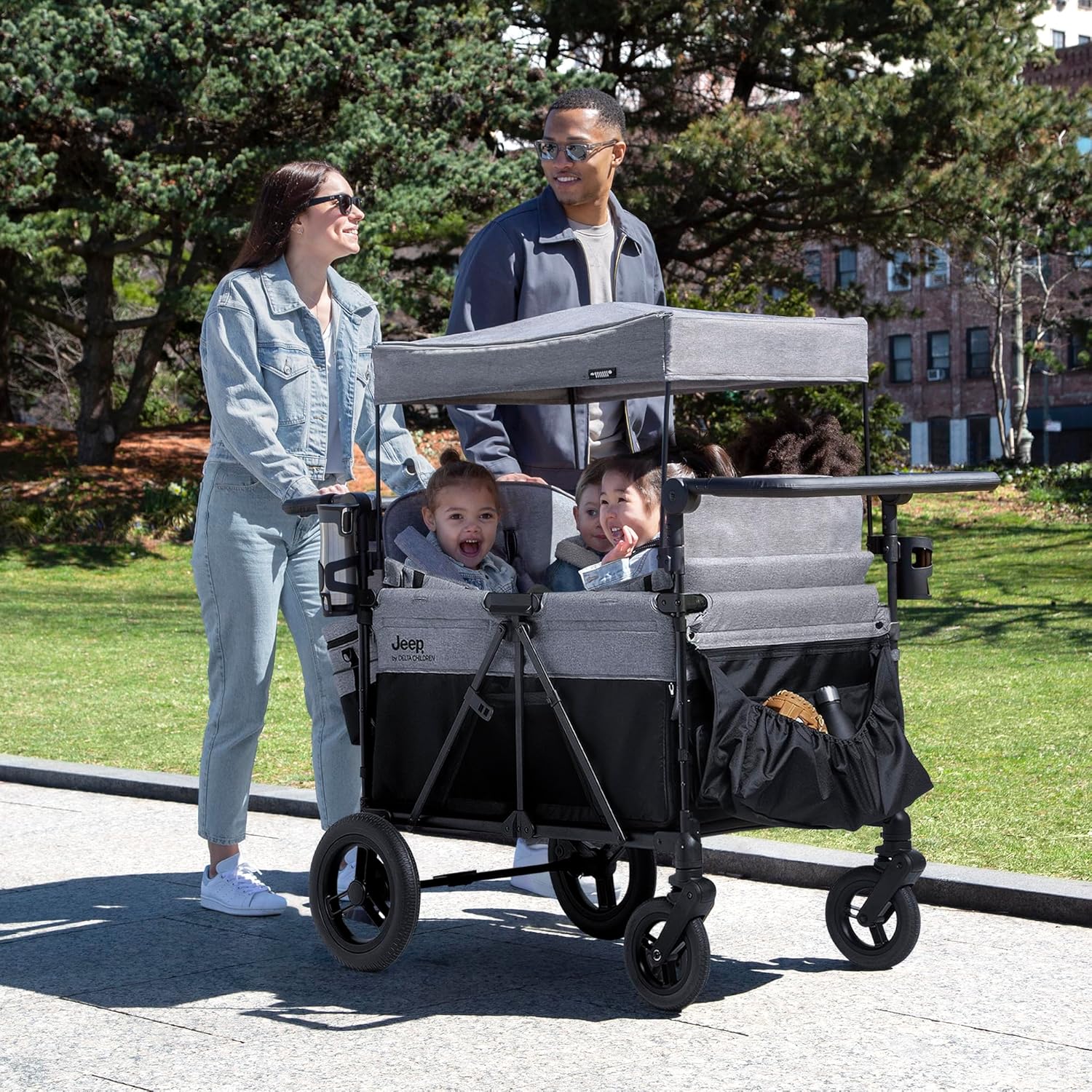 Jeep Wrangler Deluxe 4-Seater Stroller Wagon