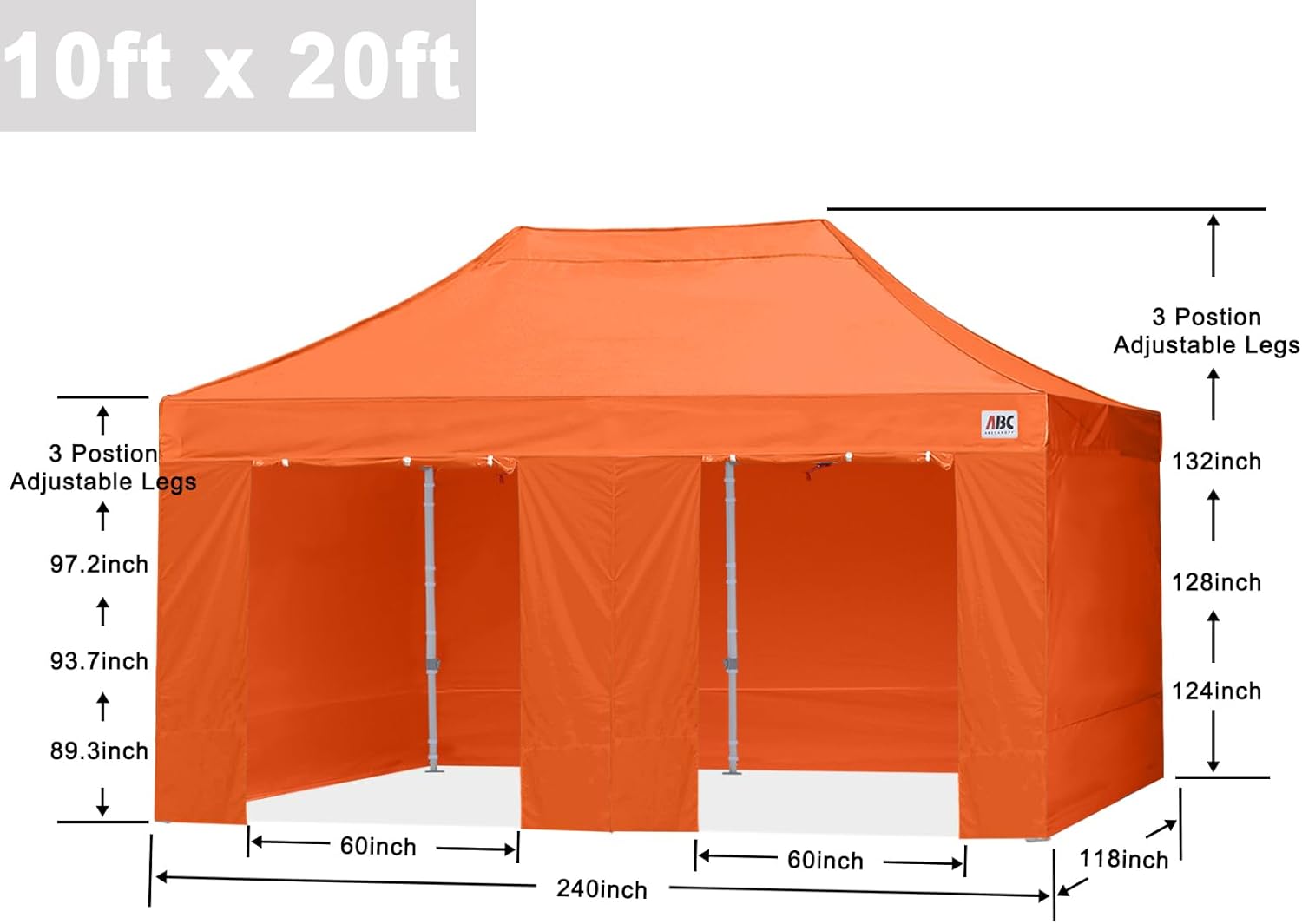 Easy Pop Up Canopy Tent 10×10 with Sidewalls