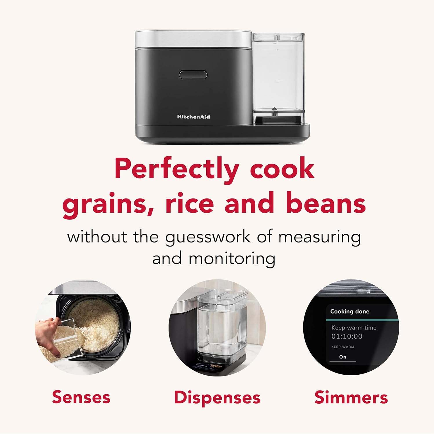 Grain and Rice Cooker 8-Cup with Scale and Water Tank
