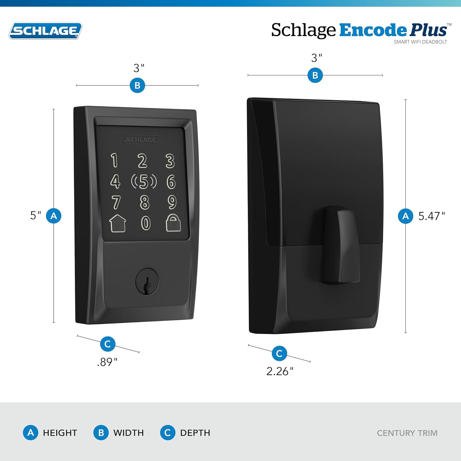 Encode Plus Smart Wi-Fi Lock – Keyless Entry Deadbolt