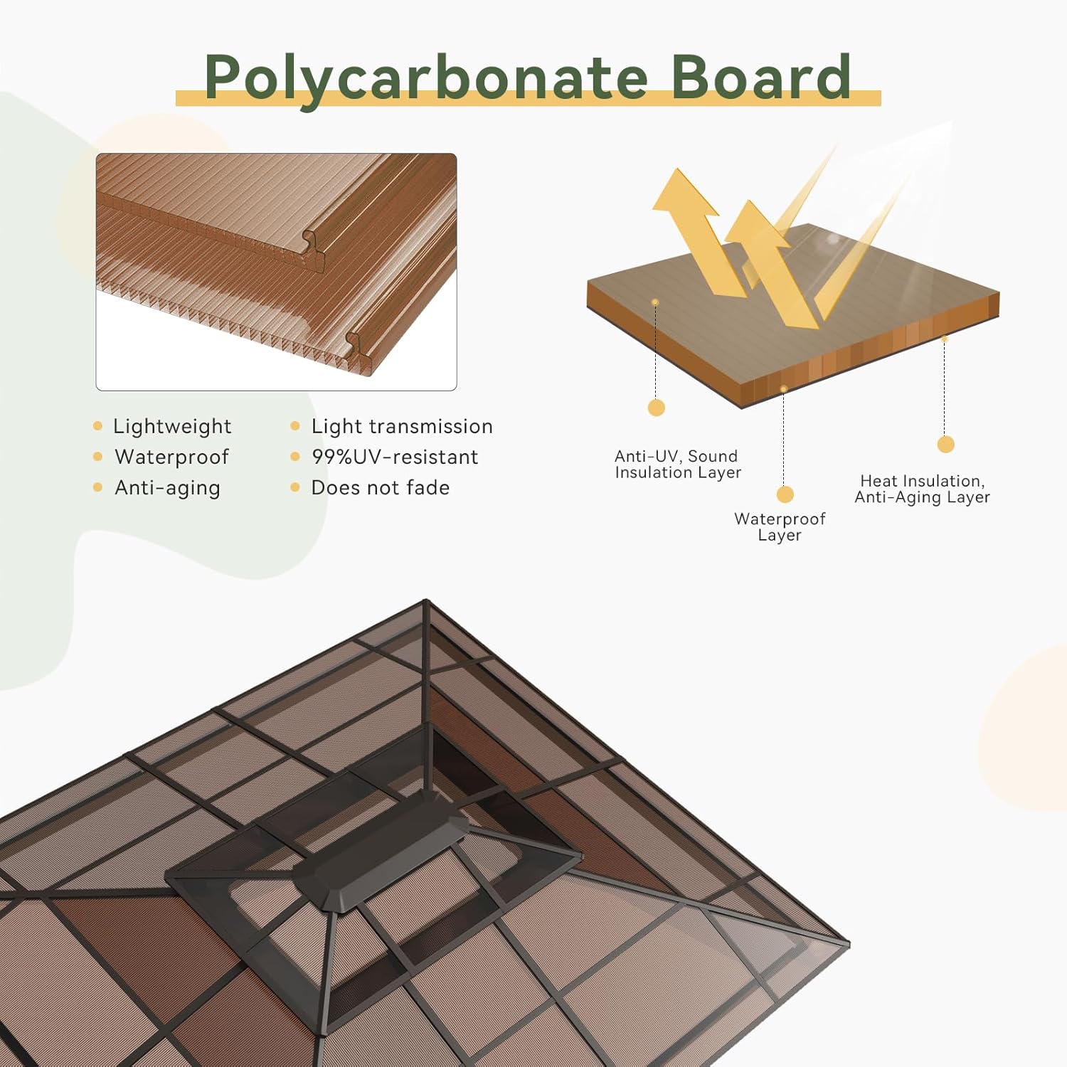 12’X10′ Hardtop Gazebo with Curtains and Netting