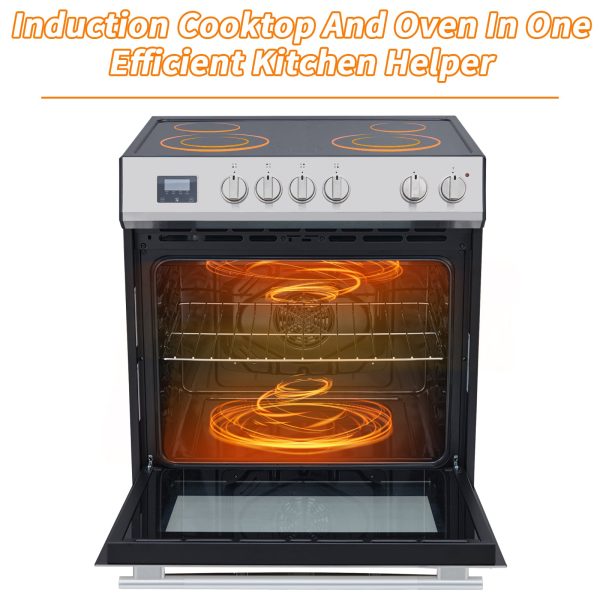 2026 Front Control Electric Range Oven with 5 Cooktop Elements with 6 Cooking Power Options, Freestanding Oven, 5.0 cu. ft. Capacity Stainless Steel