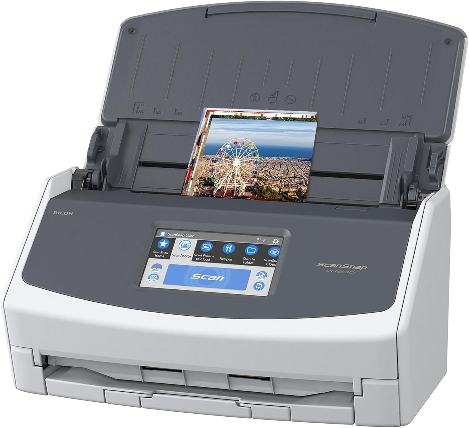 Ix1600 Wireless USB Document Scanner with Touchscreen
