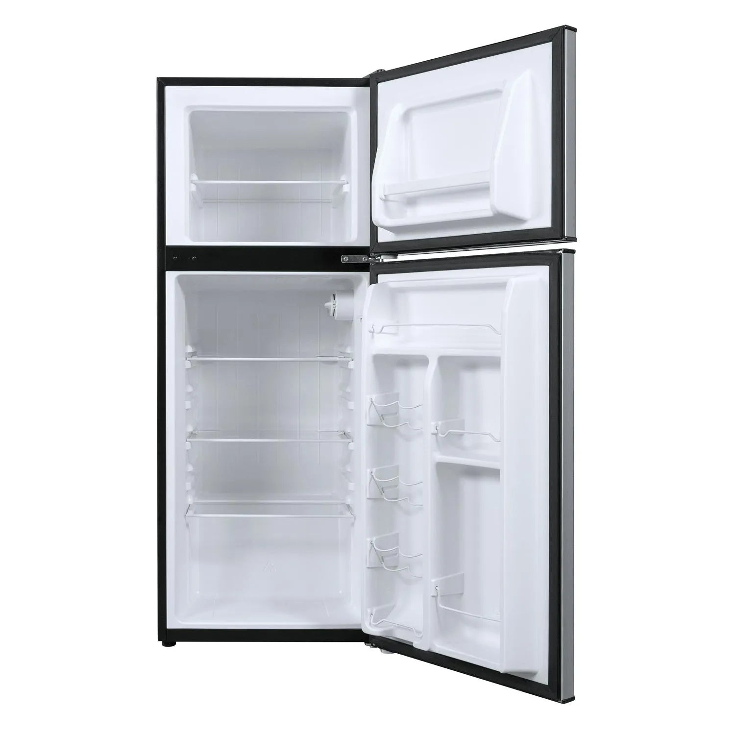 2026 4.6. Cu ft Two Door Mini Refrigerator with Freezer, Stainless Steel