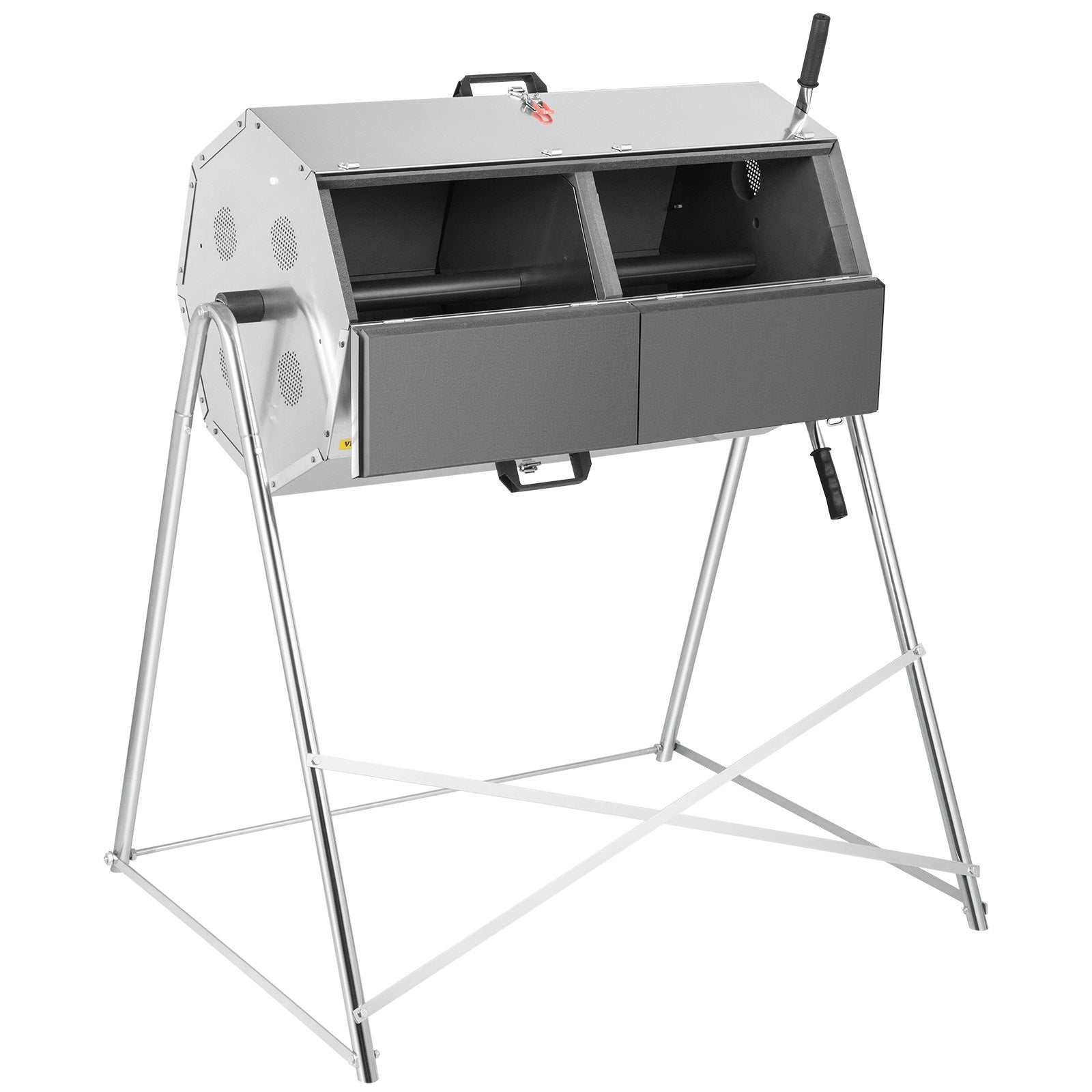 2026 Premium 33 Gallon Steel Outdoor Compost Tumbler Bin With Dual-Chamber
