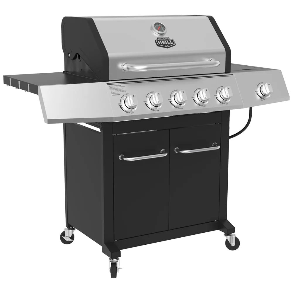 2026 Expert Grill 5-Burner Propane Gas Grill with Side Burner