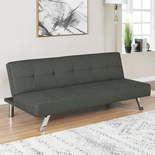 2026 Modern Metal Frame Sofa Bed Sleeper – Convertible Lounger & Bed for Small Spaces