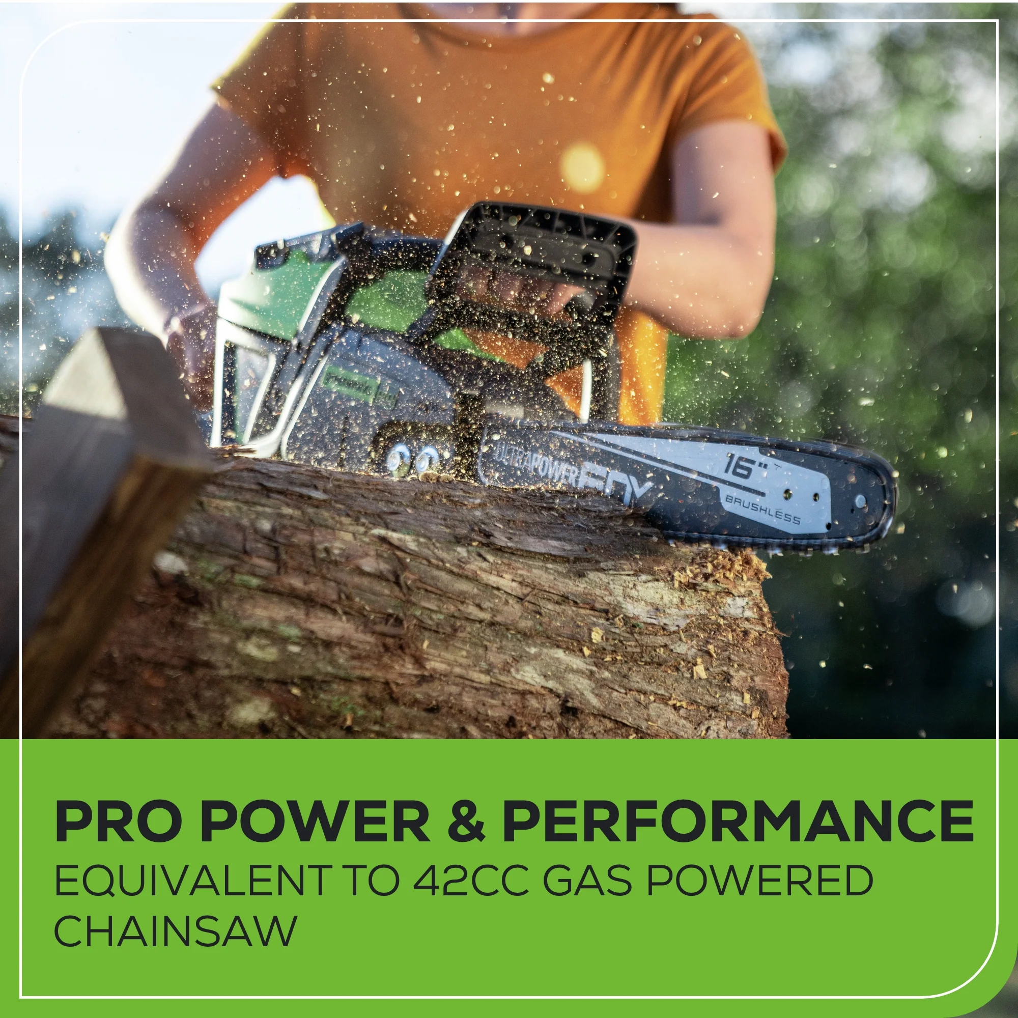 2026 80V 16‘’ 2.0kW Cordless Battery Chainsaw w/ 4.0 Ah Battery & Charger