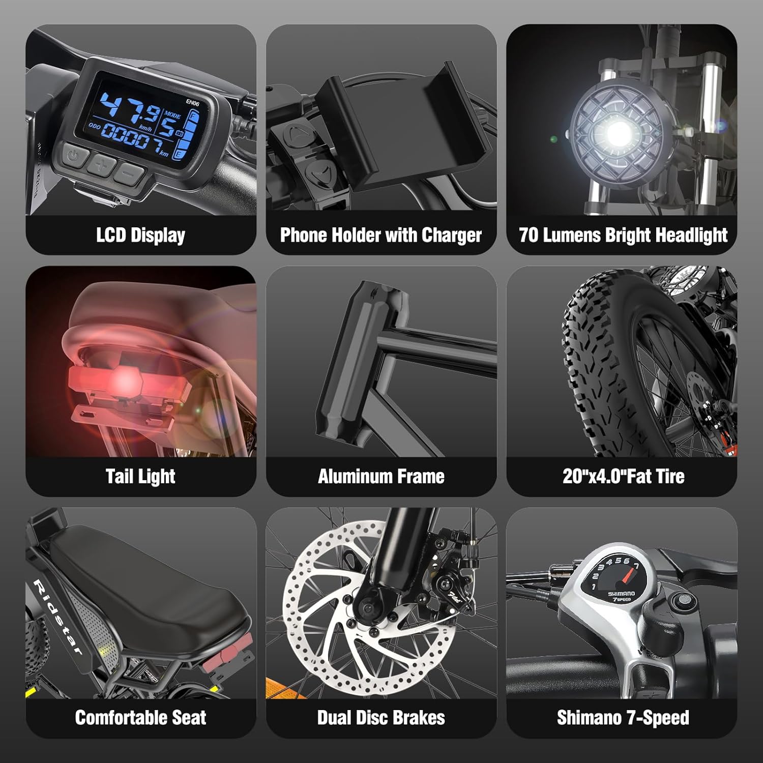 Electric Bike Q20, 2000W, 52V, 30-180 Miles