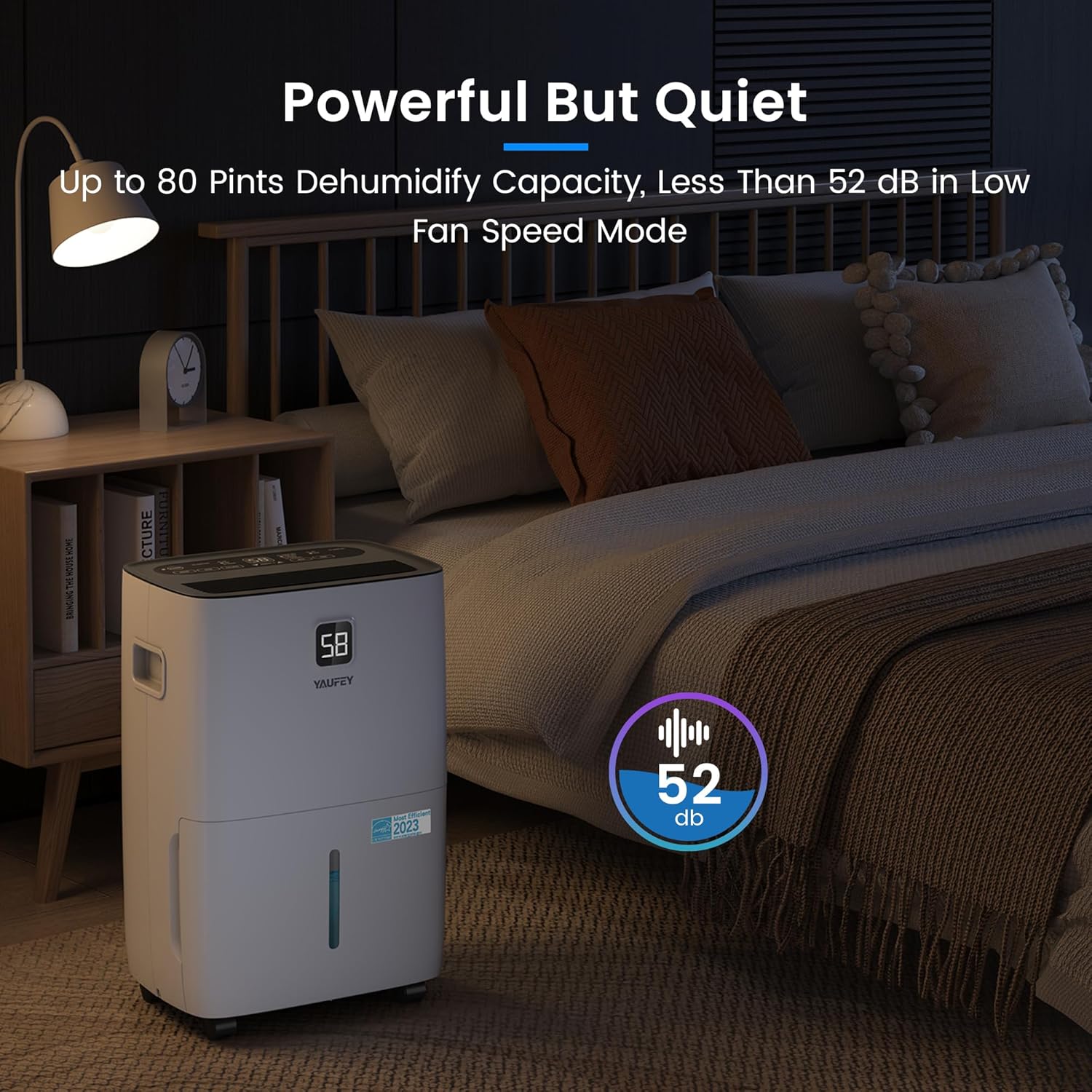 80 Pints Energy Star Dehumidifier for Large Rooms