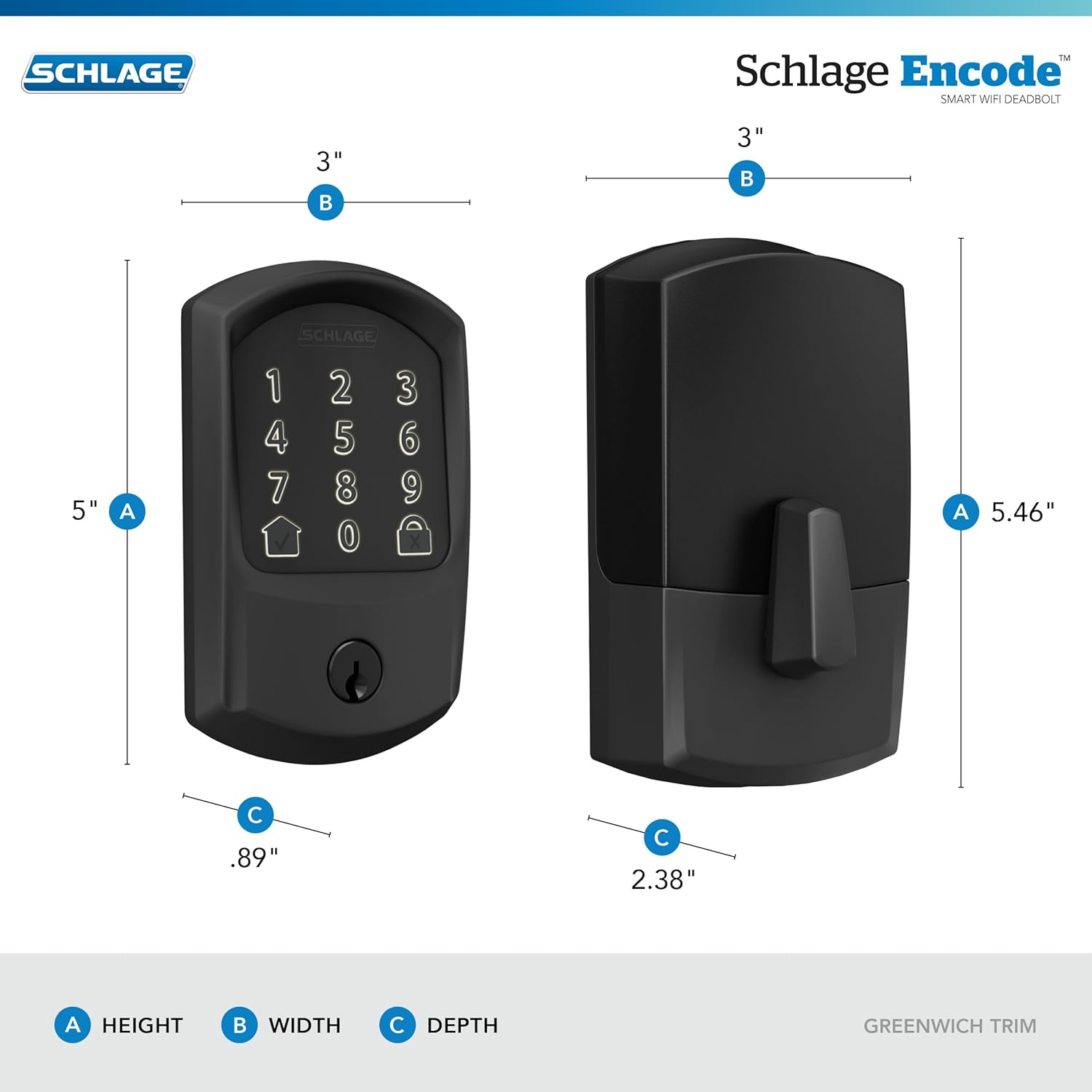 Encode Smart Wifi Deadbolt Lock – Keyless Entry