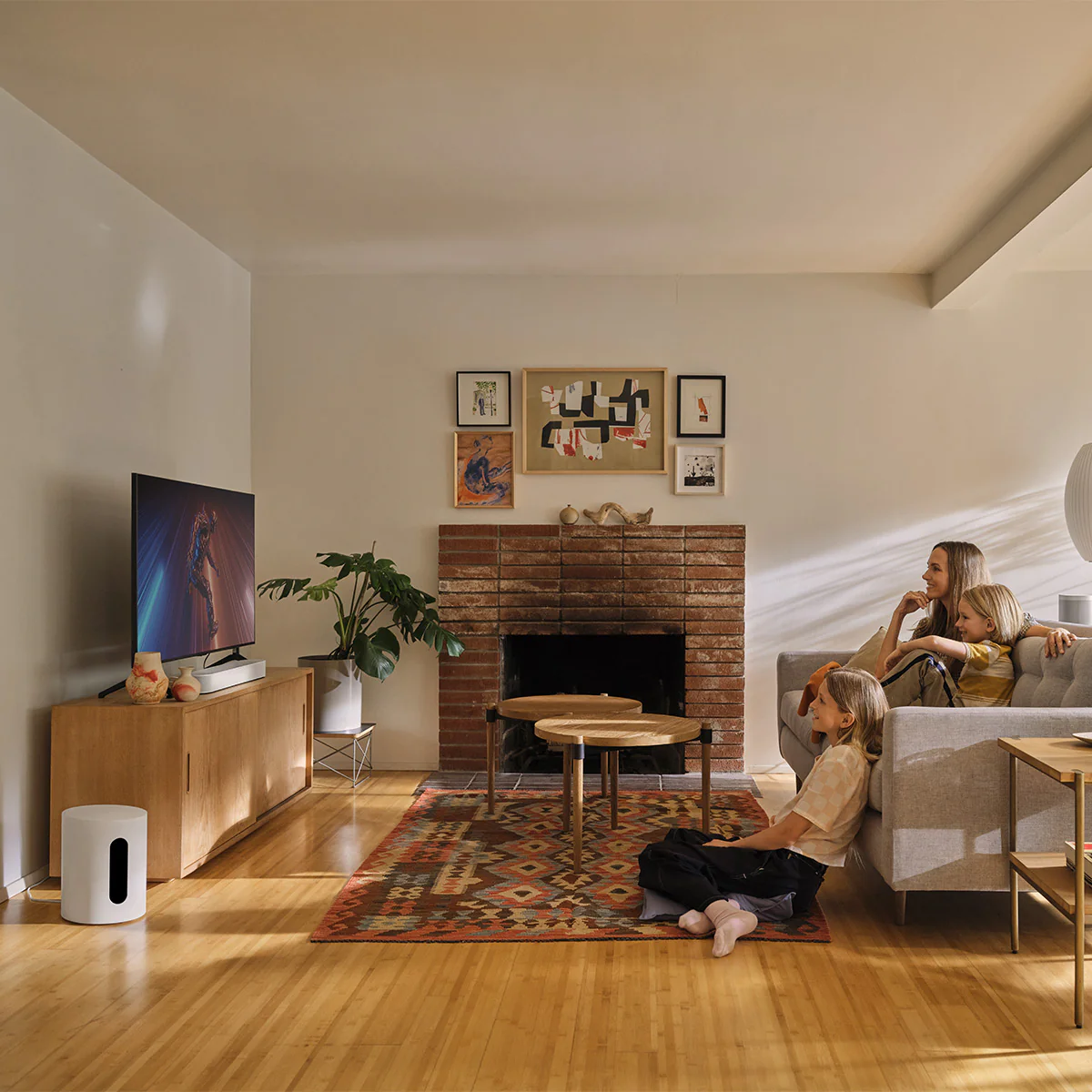 2026 Sonos Entertainment Set with Beam (Gen 2, White) Soundbar and Sub Mini Wireless Subwoofer (White)