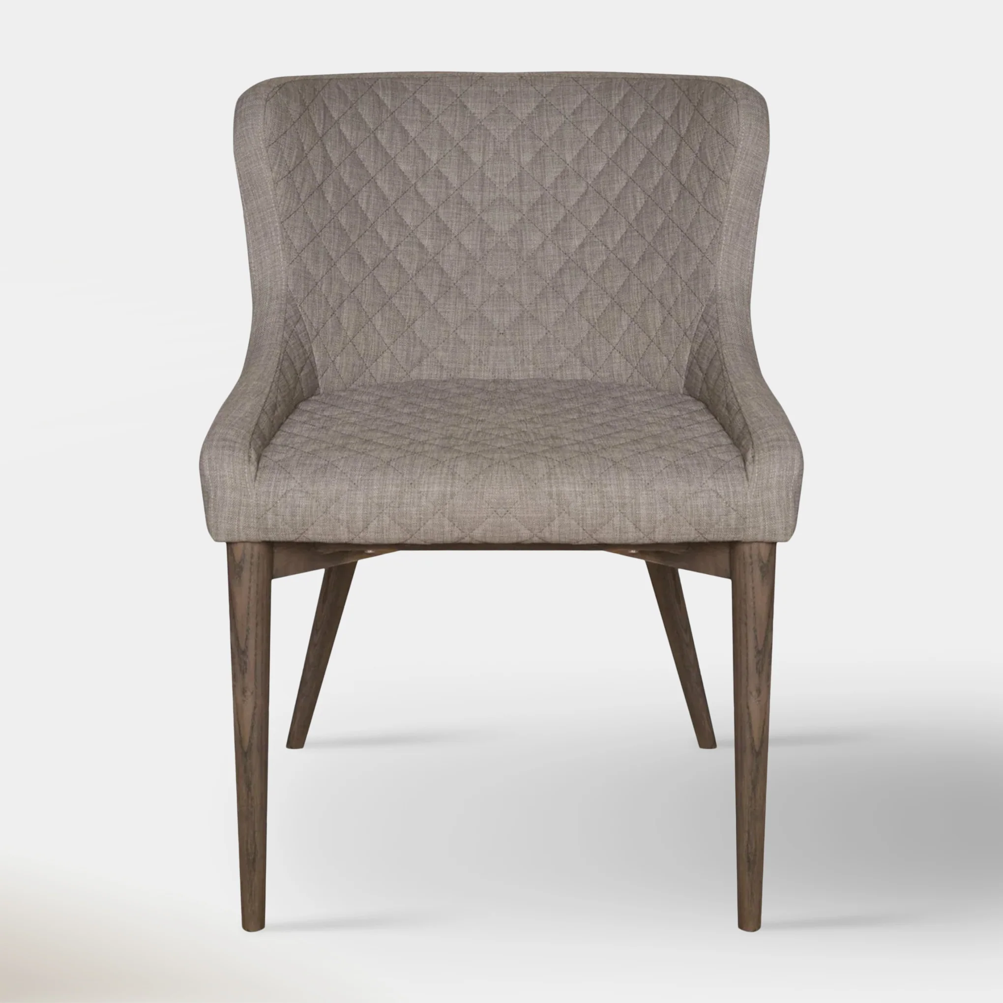Hugo Collection Dining Chair – Light Grey Fabric with Smokey Ash Wood Legs