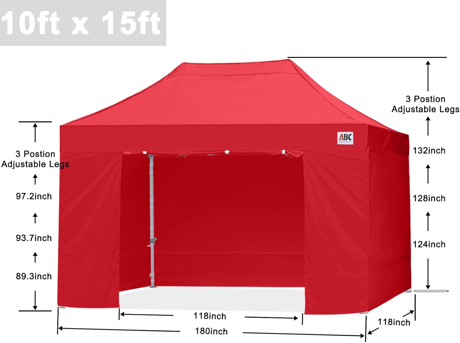 Easy Pop Up Canopy Tent 10×10 with Sidewalls