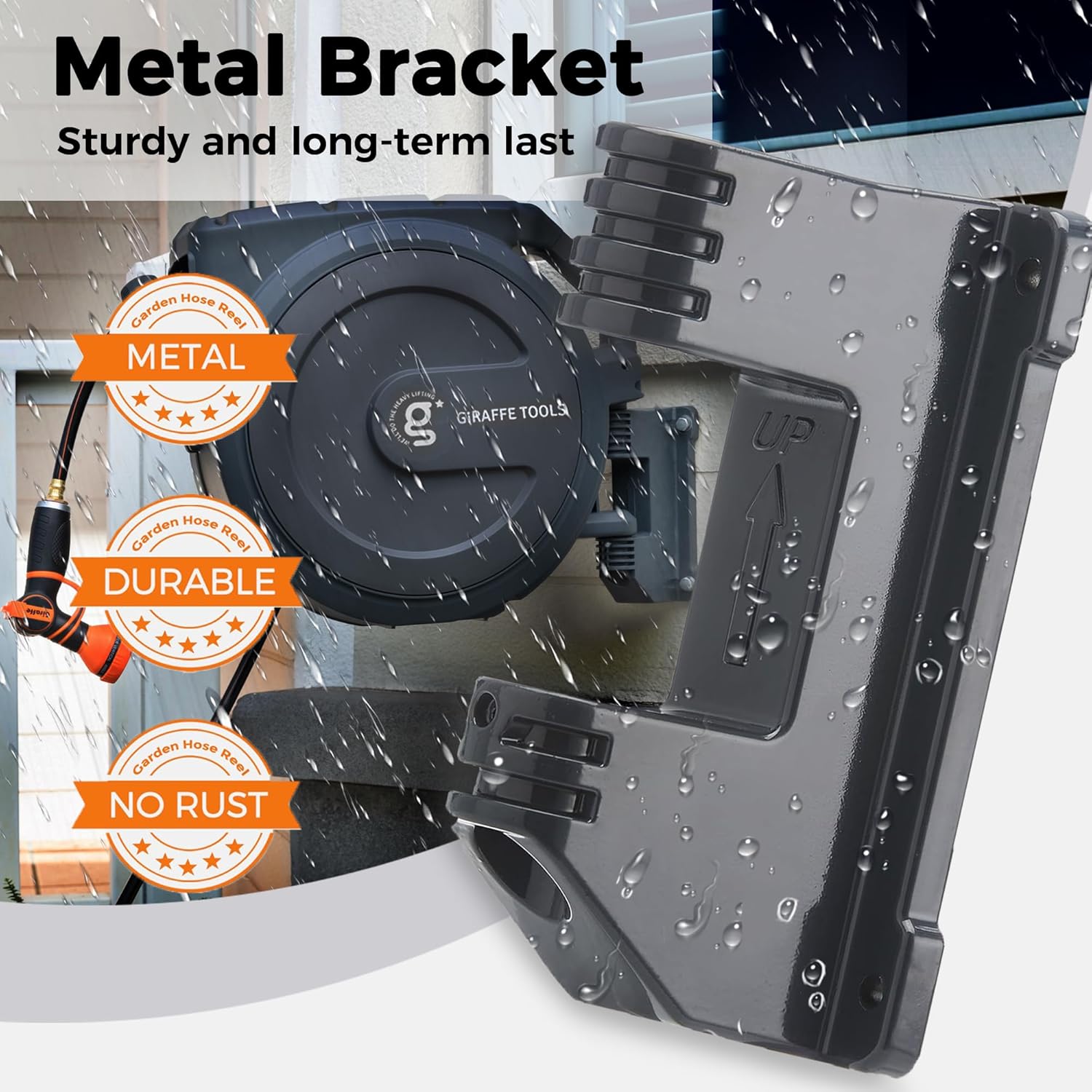 AW505/8 Retractable Garden Hose Reel 115 Ft