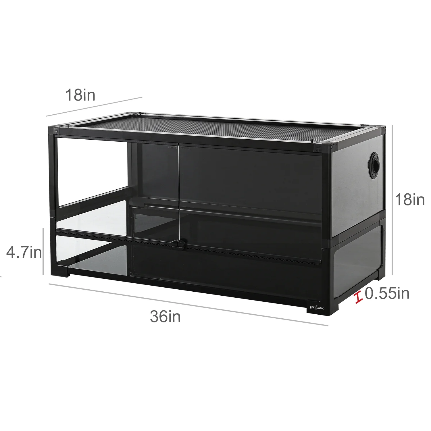 2026 REPTI ZOO 40 Gallon Tempered Glass Reptile Large Terrarium Tank Reptile Terrarium 36