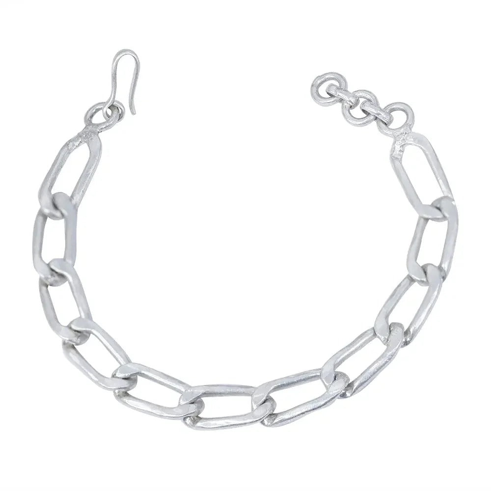 Men’s Silver 92.5 Bracelet With Wide Cuban Links
