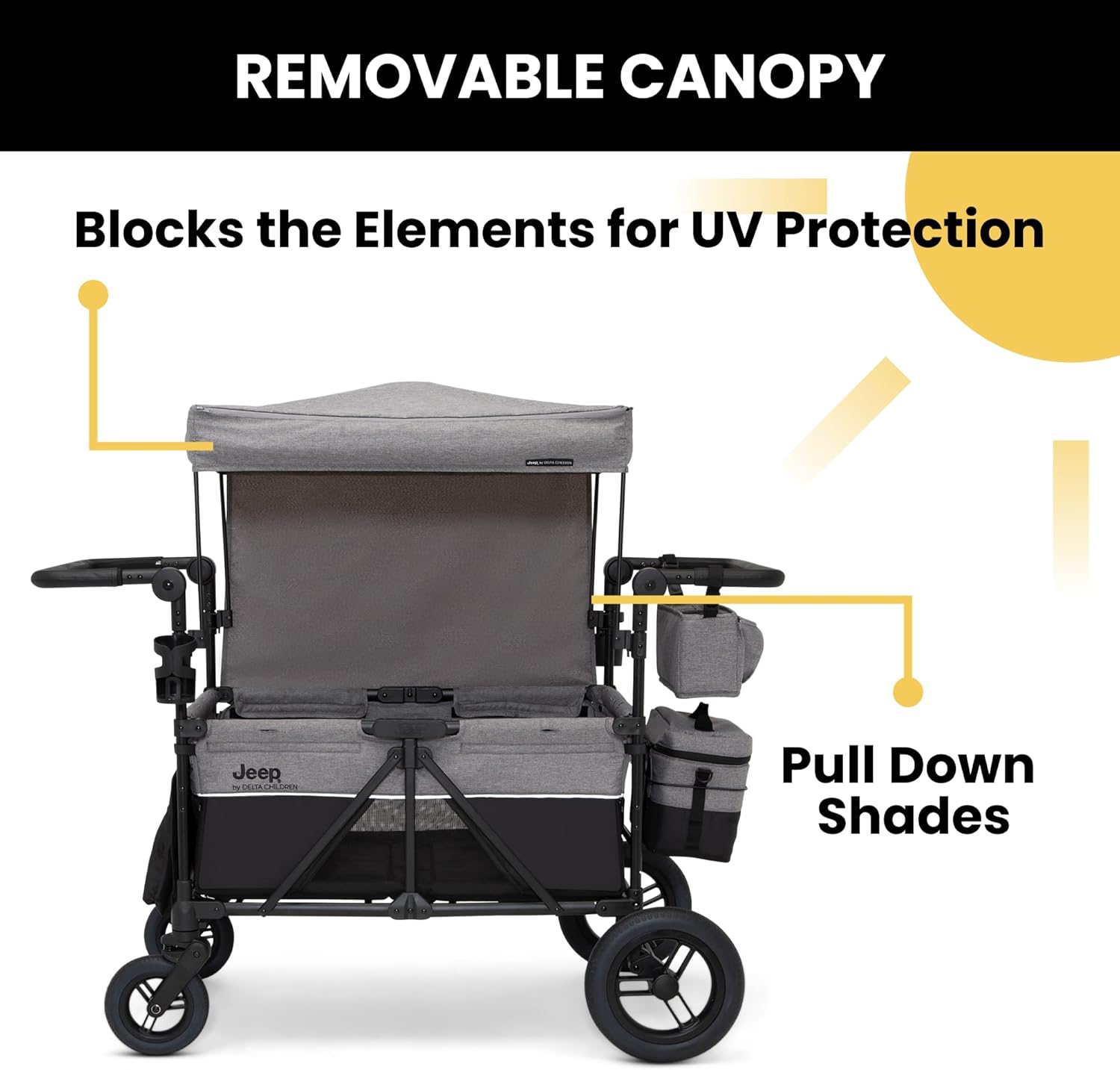 Jeep Wrangler Deluxe 4-Seater Stroller Wagon