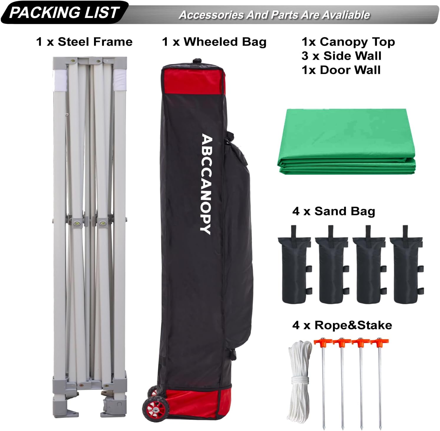 Easy Pop Up Canopy Tent 10×10 with Sidewalls