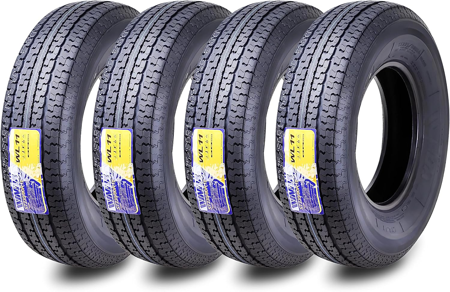 Grand Ride Set of 4 ST225/75R15 Trailer Tires