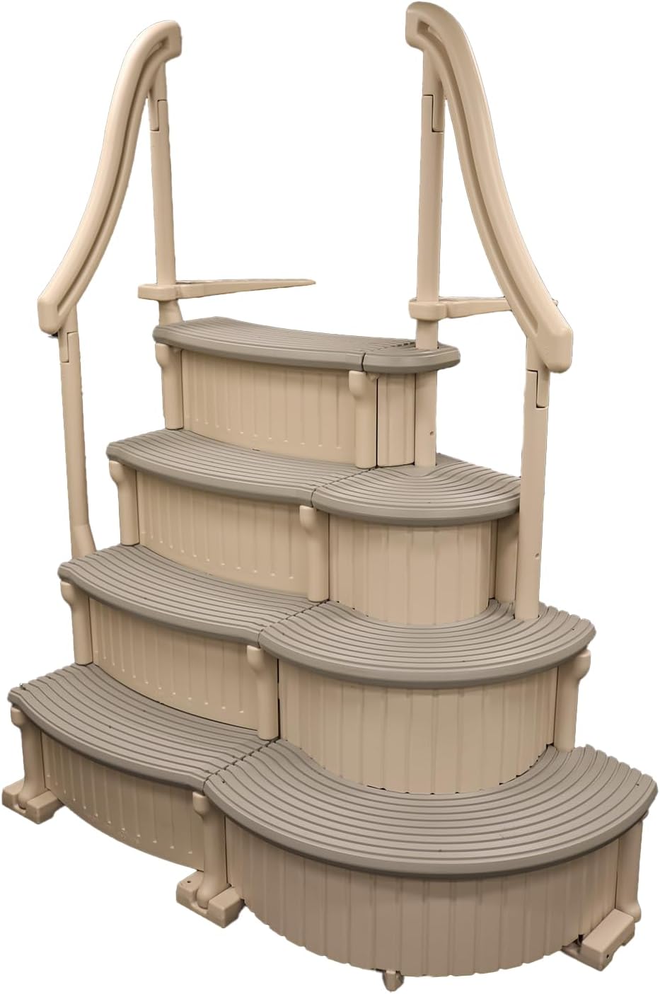 Confer Plastics Curve CCX-AG Pool Step with Grey Treads