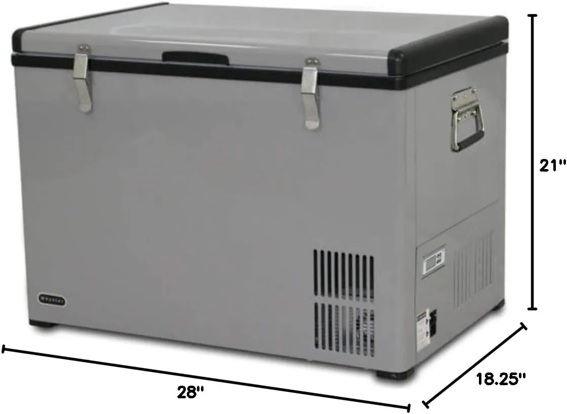 FM-65G 65 Quart Portable Refrigerator and Deep, AC 110V/ DC 12V, Real Chest Freezer for Car, Home, Camping, and RV with-8°F to 50°F Temperature Range, Gray, One Size