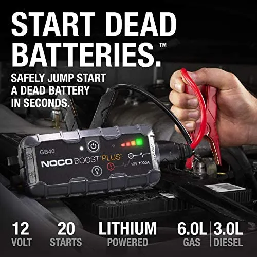 NOCO Boost Plus GB40 1000 Amp 12-Volt UltraSafe Lithium Jump Starter Box, Car Battery Booster Pack, Portable Power Bank Charger sgtnighsdesigns
