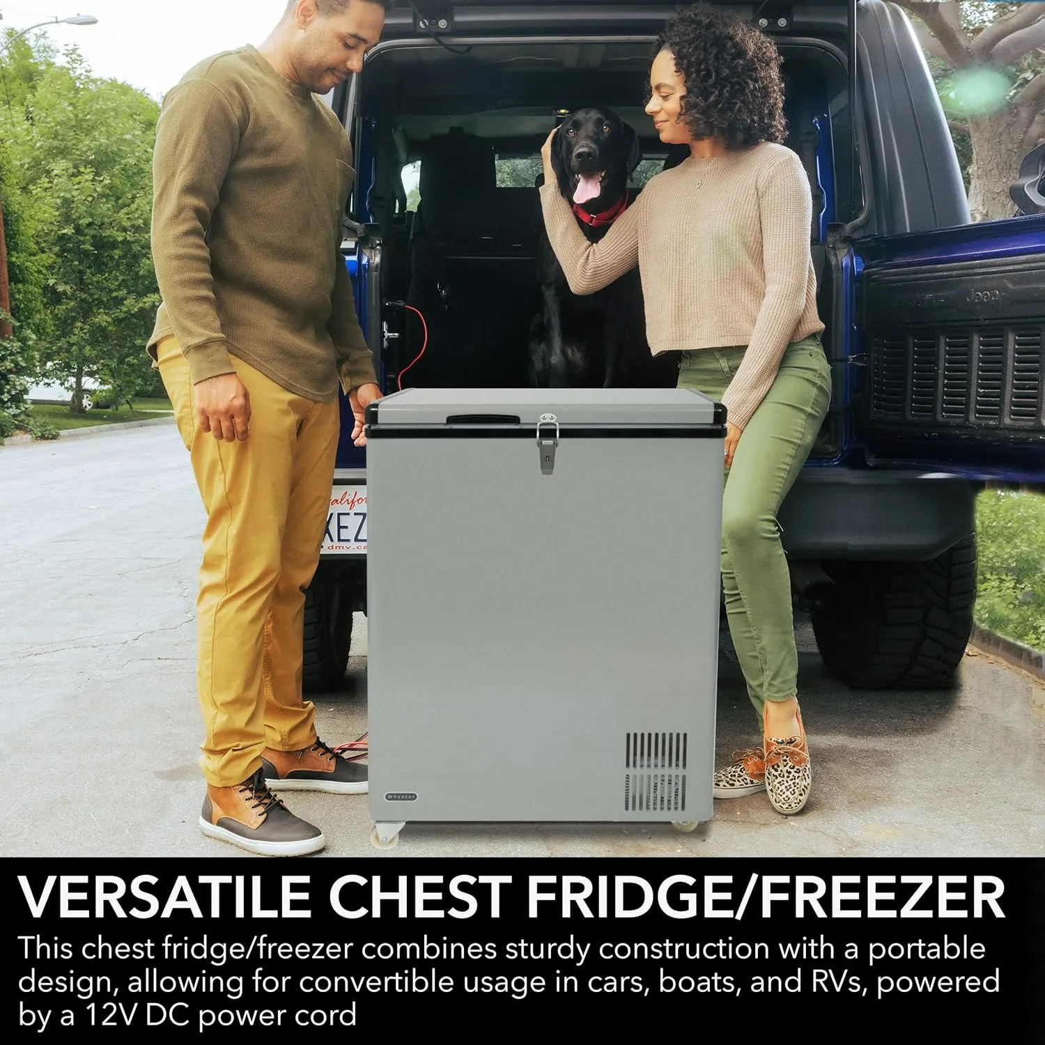FM-65G 65 Quart Portable Refrigerator and Deep, AC 110V/ DC 12V, Real Chest Freezer for Car, Home, Camping, and RV with-8°F to 50°F Temperature Range, Gray, One Size