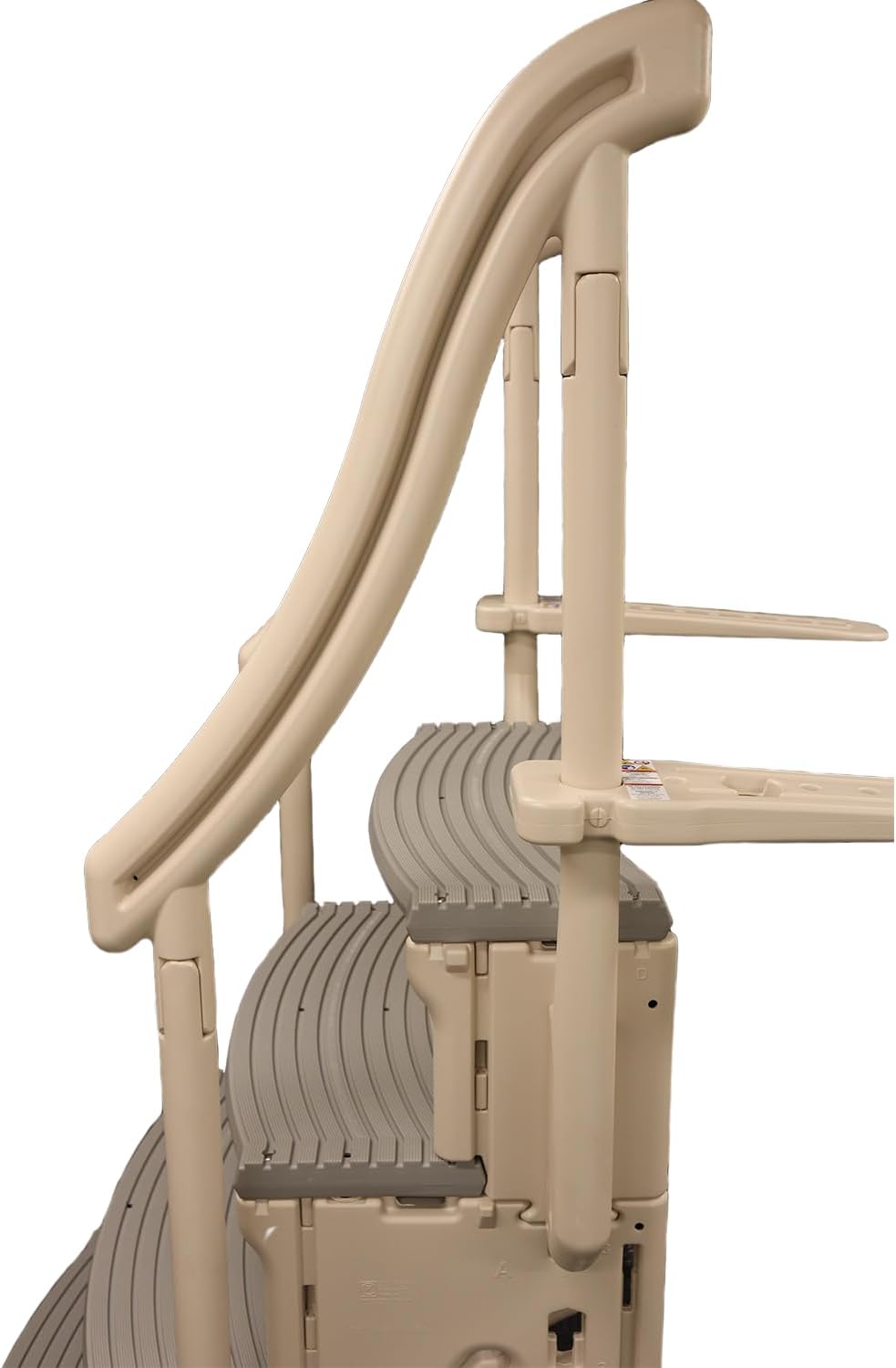 Confer Plastics Curve CCX-AG Pool Step with Grey Treads