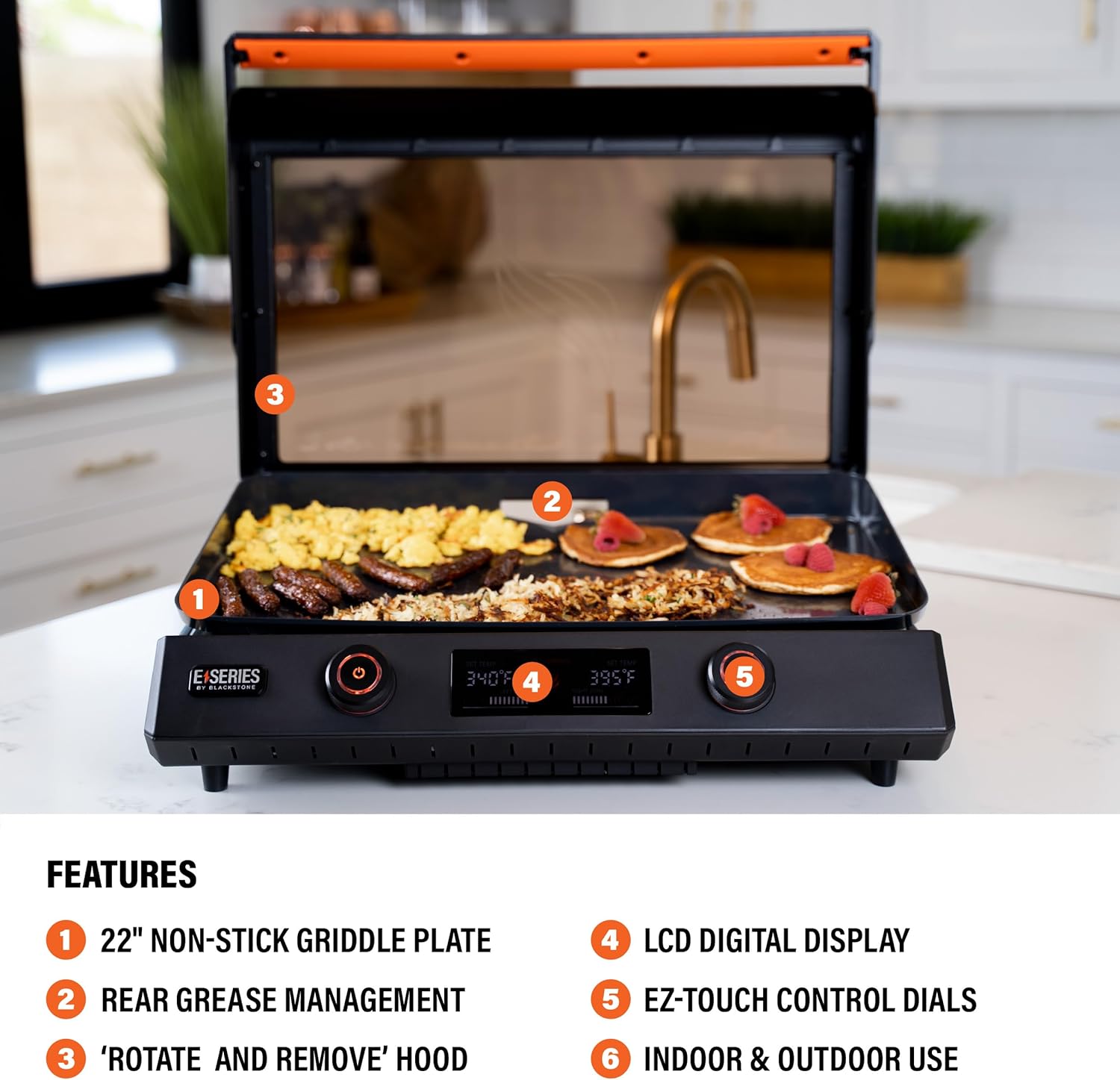 22-Inch Electric Griddle – Non-Stick Ceramic Surface