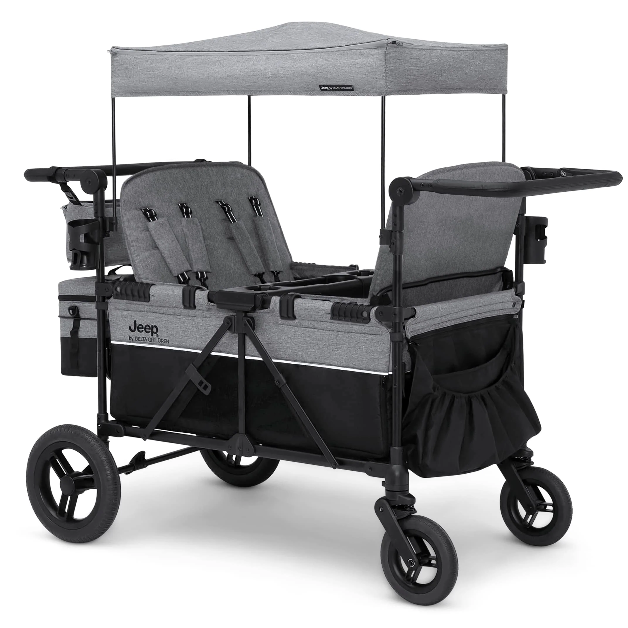 2025 Jeep Wrangler Deluxe 4 Seater Stroller Wagon by Delta Children