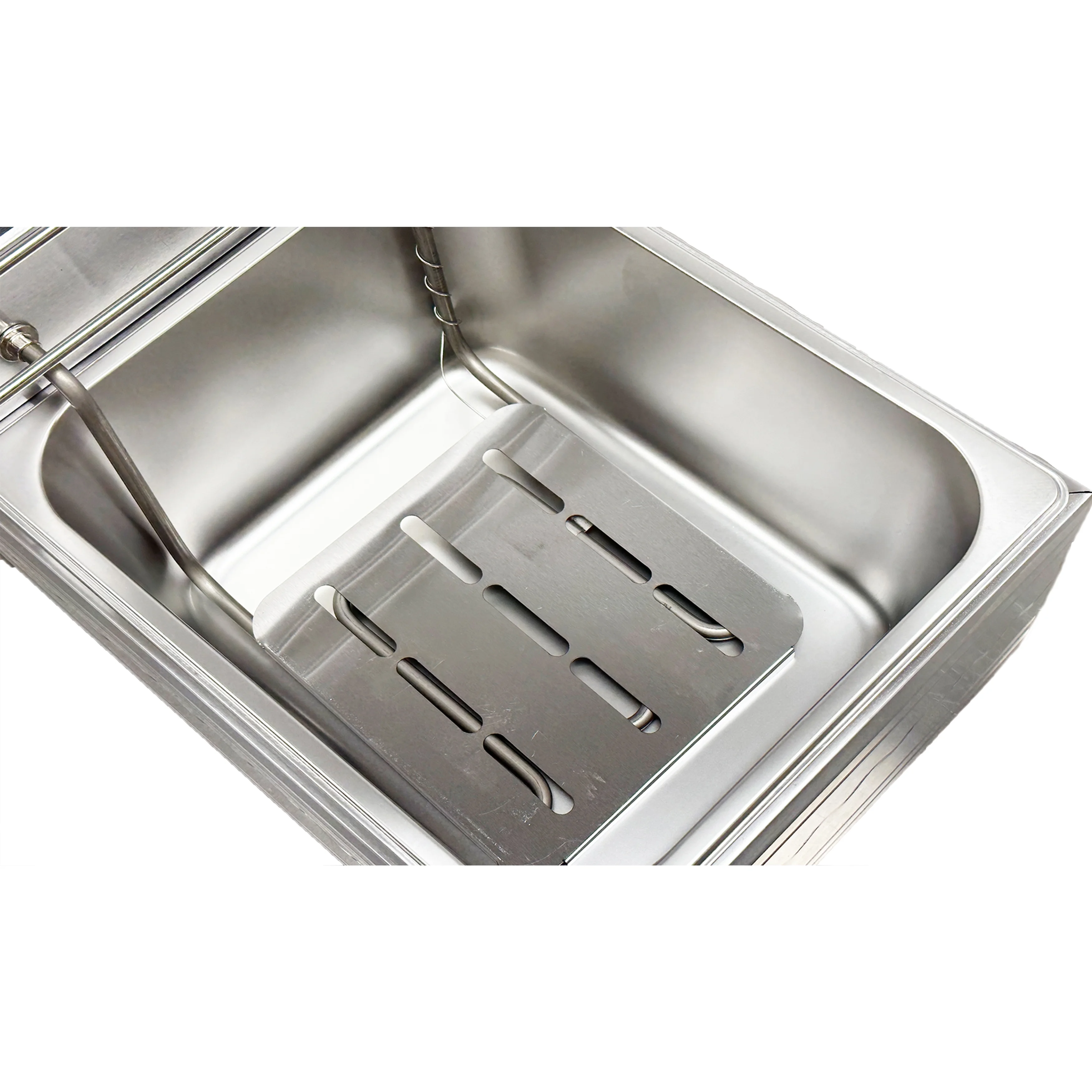 1600W Electric Deep Fryer, Stainless Steel Countertop Fryer Large Capacity, Thickening Multi-functional Fryer Commercial Single-chamber 2.5 Gallon