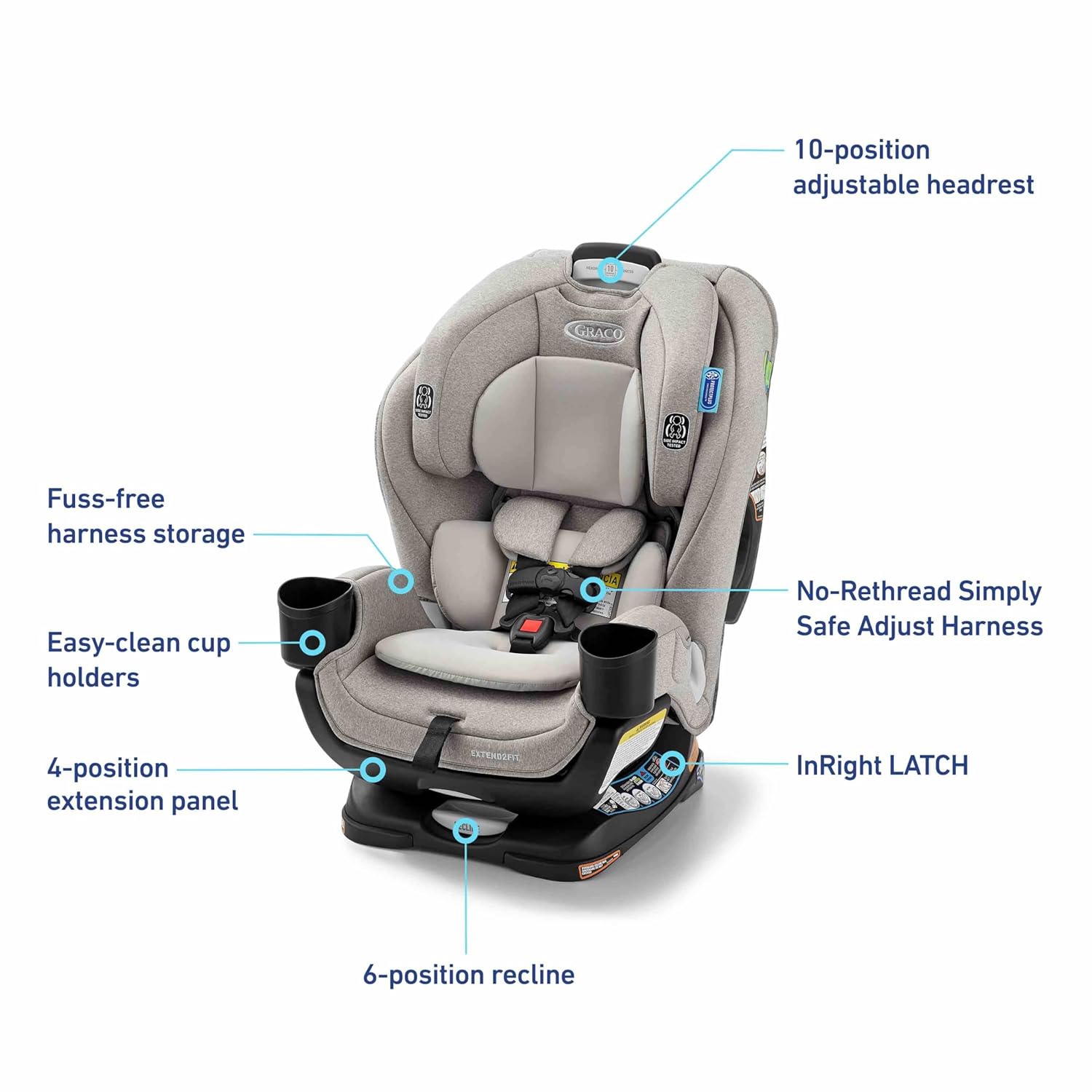 Extend2Fit Convertible Baby Car Seat – Adjustable Legroom