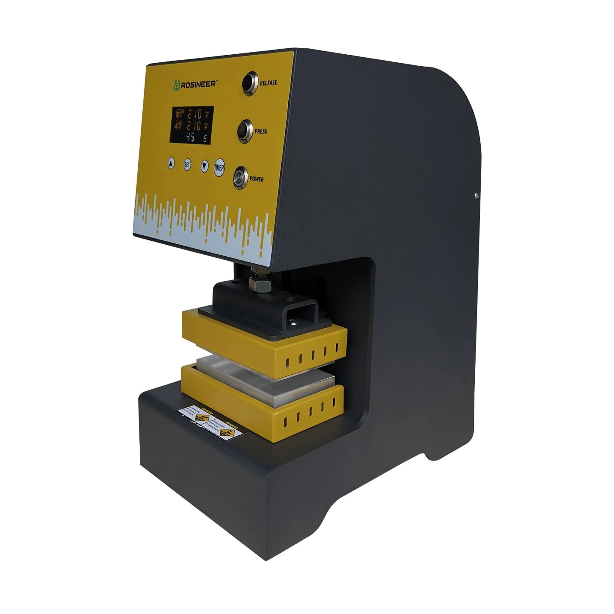 2026 Rosineer AUTO Hybrid Rosin Heat Press – 4 Ton Force with 3x5 Inch Insulated Aluminum Plates & Digital Control Panel