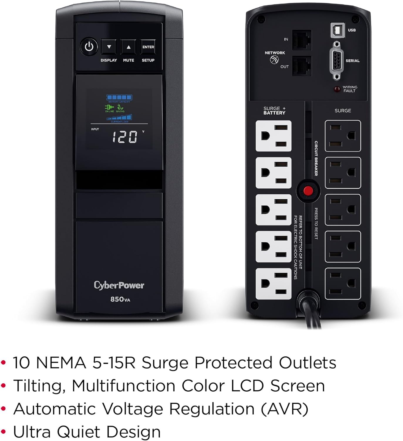 CP1500PFCLCD 1500VA Sinewave UPS System