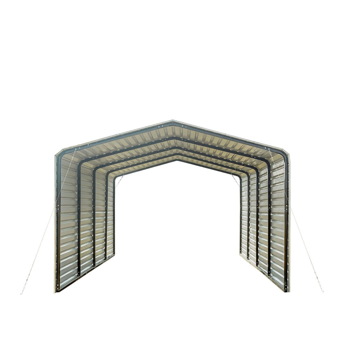 2025 CP1220F 12' x 20' All-Steel Carport with Enclosed Sides