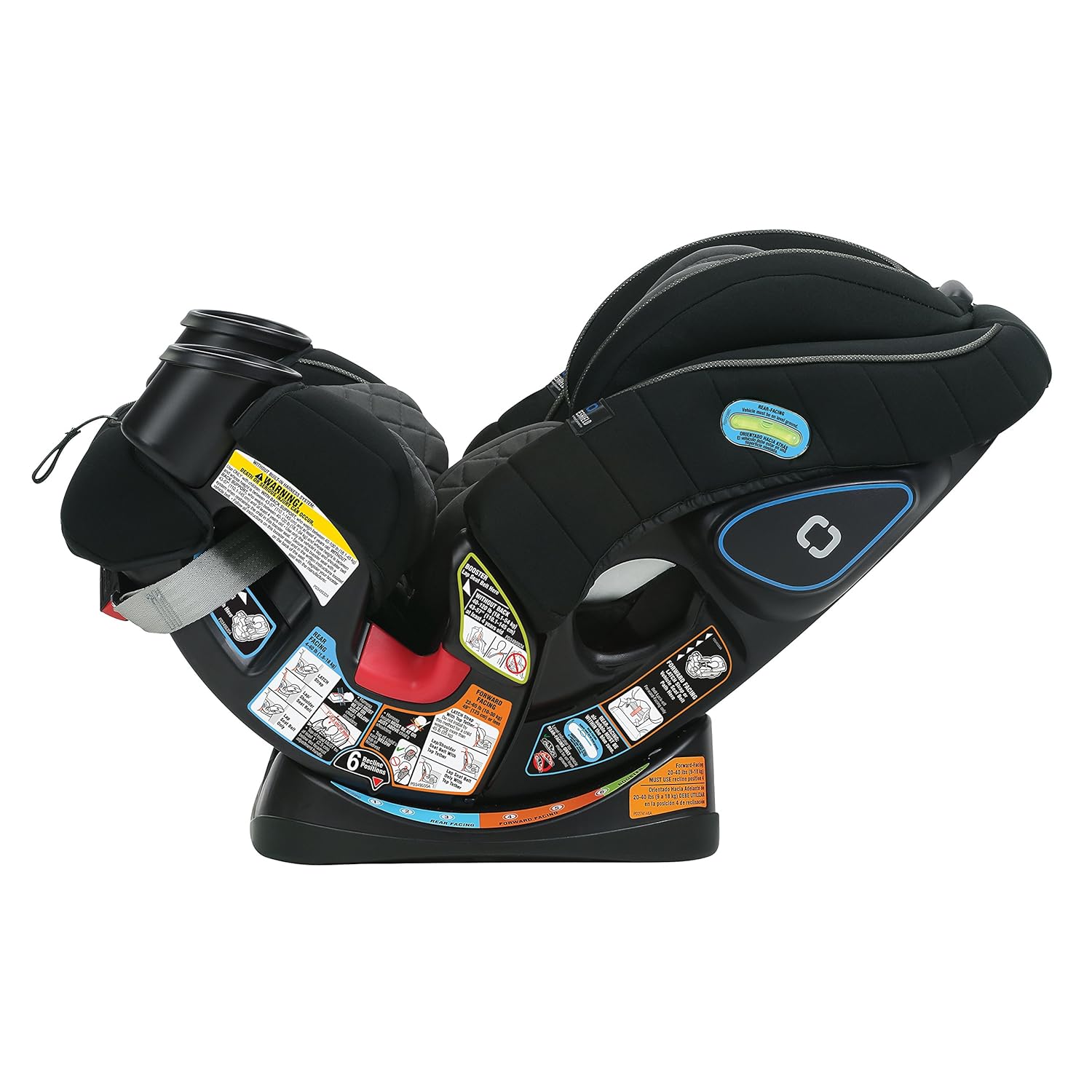 4Ever Dlx 4-In-1 Car Seat – Grey, Infant to Toddler