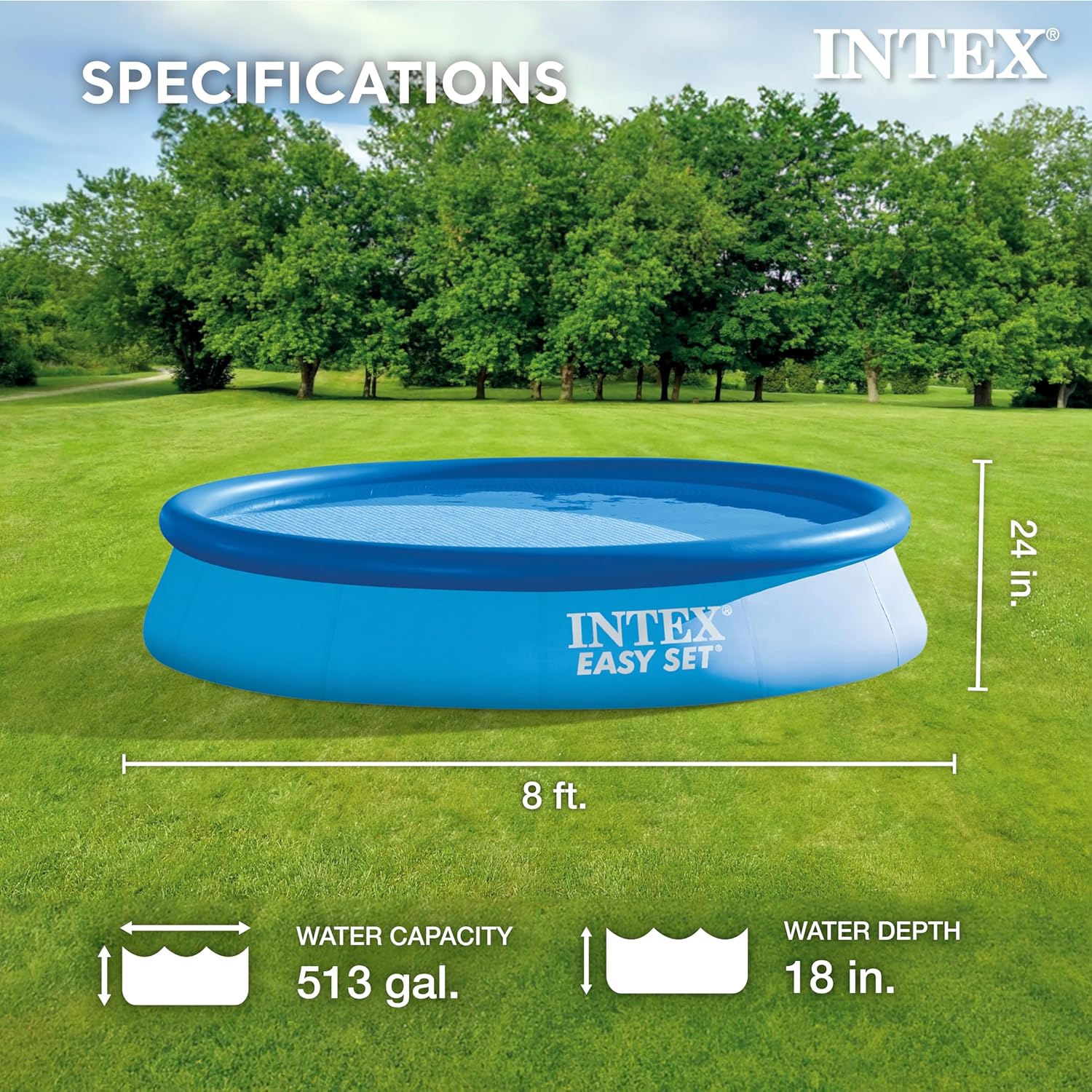 28167Eh Easy Set Inflatable Pool 15ft x 48in